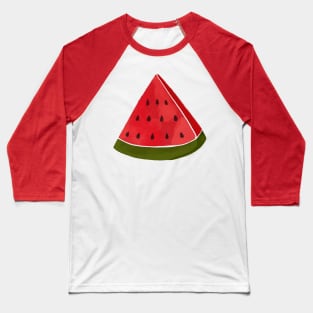 Watercolor Slice Watermelon Baseball T-Shirt